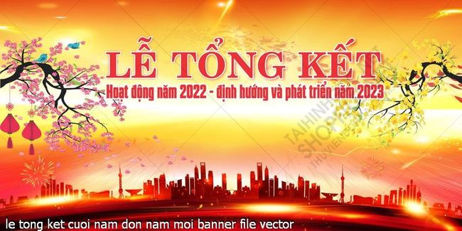 le tong ket cuoi nam don nam moi banner file vector